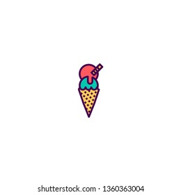 Ice cream icon design. Gastronomy icon vector illustration