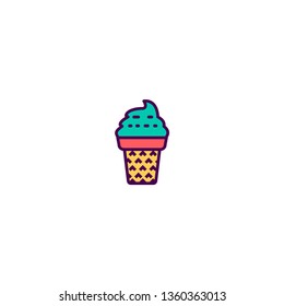 Ice cream icon design. Gastronomy icon vector illustration