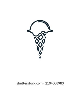 Elementos de plantilla de diseño de iconos de crema de hielo