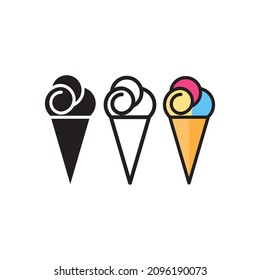 ice cream icon design vector templates white icon background