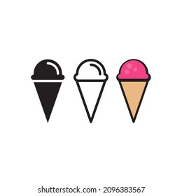 ice cream icon design vector templates white icon background