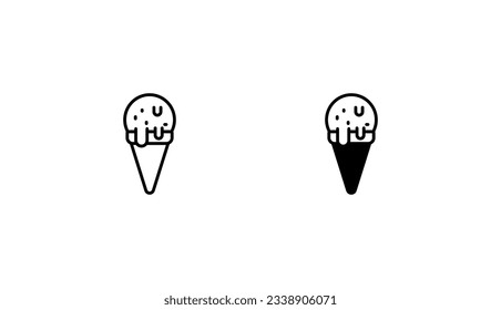 Ice Cream icon design with white background stock illustration