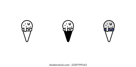 Ice Cream icon design with white background stock illustration