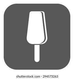 The ice cream icon. Dessert and popsicle, refreshing symbol. Flat Vector illustration. Button