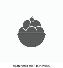ice cream icon, dessert vector illustration