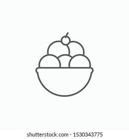 ice cream icon, dessert vector illustration