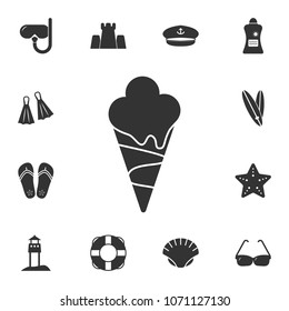 ice cream icon. Detailed set of Summer illustrations. Premium quality graphic design icon. One of the collection icons for websites, web design, mobile app on white background