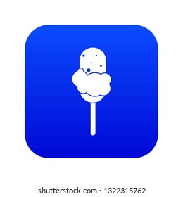 Ice Cream icon digital blue for any design isolated on white vector illustration
