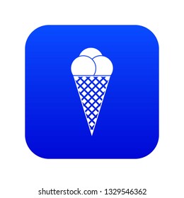 Ice Cream icon digital blue for any design isolated on white vector illustration