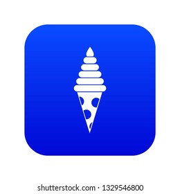Ice Cream icon digital blue for any design isolated on white vector illustration