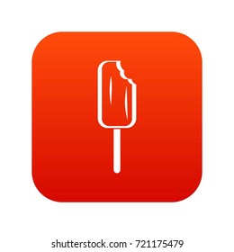 Ice Cream icon digital red for any design isolated on white vector illustration