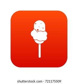 Ice Cream icon digital red for any design isolated on white vector illustration