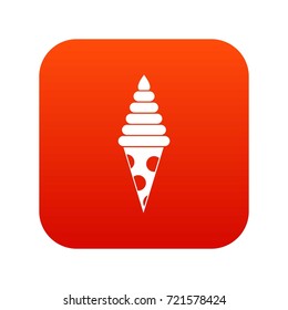 Ice Cream icon digital red for any design isolated on white vector illustration