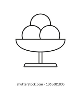 ice cream icon element of fast food icon for mobile concept and web apps. Thin line ice cream icon can be used for web and mobile. Premium icon on white background