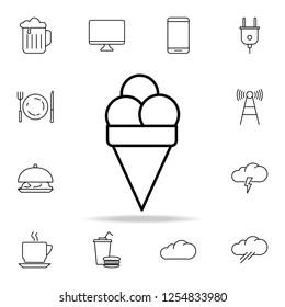 ice cream icon. Element of simple icon for websites, web design, mobile app, info graphics. Thin line icon for website design and development, app development on white background