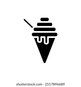 Icono de helado Elementos para el diseño, con estilo de icono sólido simple