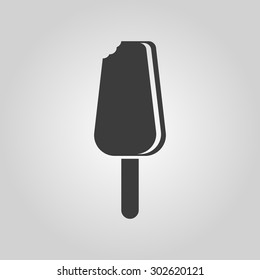 The ice cream icon. Eskimo pie symbol. Flat Vector illustration