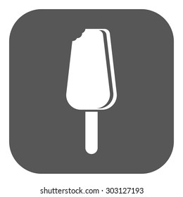 The ice cream icon. Eskimo pie symbol. Flat Vector illustration. Button