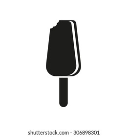 The ice cream icon. Eskimo pie symbol. Flat Vector illustration