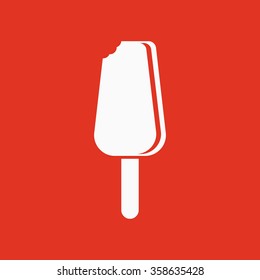 The ice cream icon. Eskimo pie symbol. Flat Vector illustration