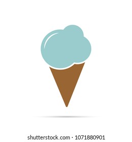 Ice Cream icon, flat design template, vector illustration