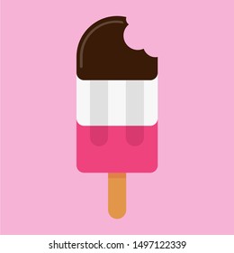 Ice cream icon. Flat design.