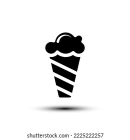 Ice cream icon. flat design vector illustration for web and mobile
