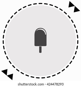 Ice Cream icon Flat Design. Isolated Illustration.