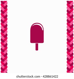 Ice Cream icon Flat Design. Isolated Illustration.