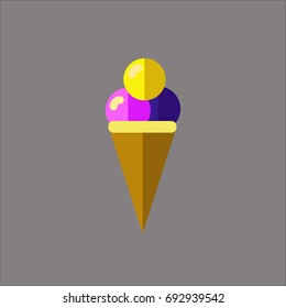 ice cream icon flat design