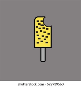 ice cream icon flat design