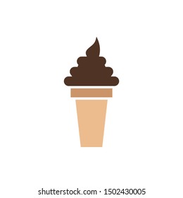 Ice Cream icon. flat cream illustration vector. Ice Cream sign symbol