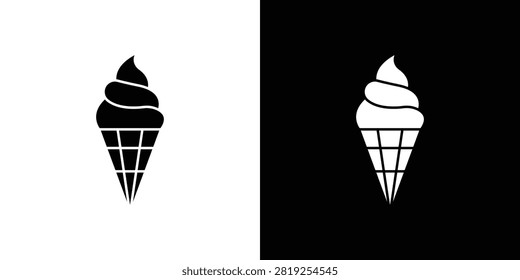 Ice cream icon flat illustration set.