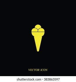Ice cream icon. Flat illustration.