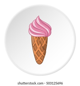 Ice cream icon. Flat illustration of ice cream vector icon for web