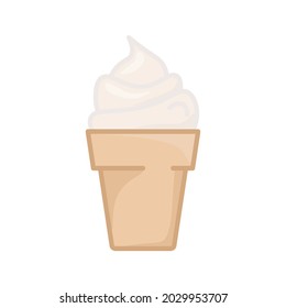Ice cream icon. Flat pictogram for web. Line stroke. Simple symbol isolated on white background. Outline vector eps10