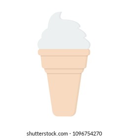 ice cream icon in flat style isolated vector illustration on white transparent background