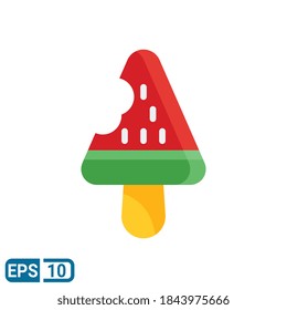 icono de helados de estilo plano aislado en fondo blanco. EPS 10