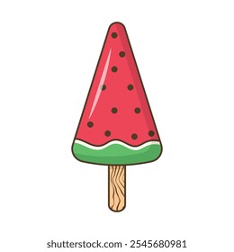 Icono de helado en estilo plano. Sabrosa Ilustración vectorial de postre sobre fondo aislado. Concepto del negocio de la señal de la comida dulce.