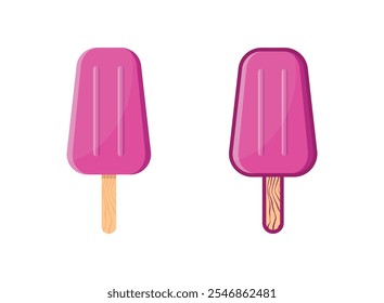 Icono de helado en estilo plano. Sabrosa Ilustración vectorial de postre sobre fondo aislado. Concepto del negocio de la señal de la comida dulce.