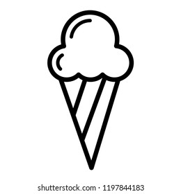 Ice cream icon flat trendy