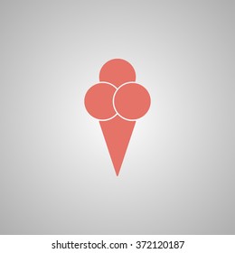 Ice Cream icon. Flat Vector illustration EPS