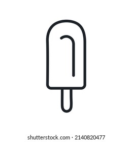Ice cream icon. Food and drinks isolated line icons