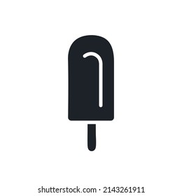 Ice cream icon. Food and drinks isolated vector silhouettes