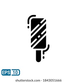 ice cream icon in glyph style isolated on white background. EPS 10
