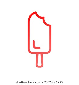 Ice cream icon gradient red summer beach symbol illustration vector element symbol perfect.