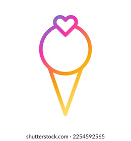 ice cream icon gradient style valentine illustration vector element and symbol perfect. Icon sign from modern collection for web. Nice design perfect.