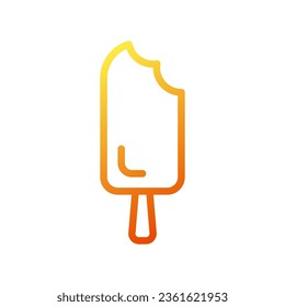 Ice cream icon gradient yellow orange illustration vector element and symbol perfect.