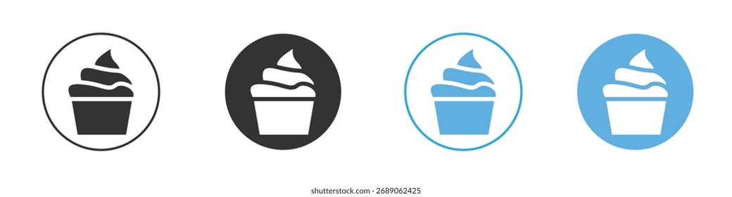 Icono de helado. Plantilla de diseño de iconos gráficos