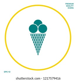 Ice cream icon. Graphic elements for your design